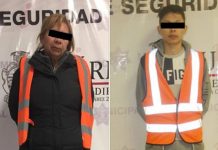 Caen hombre y mujer por quebrar vidrios