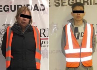 Caen hombre y mujer por quebrar vidrios