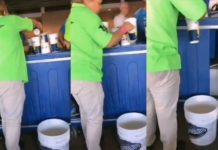 De la cubeta al vaso… así llenan y venden cervezas en estadio
