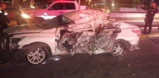 Un muerto y un lesionado, en choque por exceso de velocidad