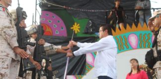 Hacen ensayo para ceremonia del Grito en Juárez