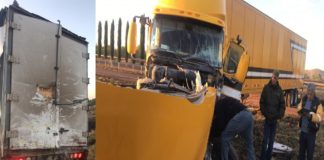 Se impactan tráileres en carretera Jiménez-Delicias