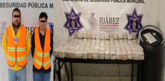 Transportaban tambo con 94 libras de marihuana