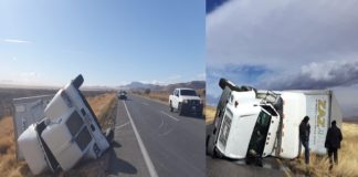 Aironazo derriba dos tráileres en carretera