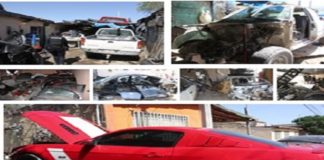 Revientan deshuesadero de autos robados