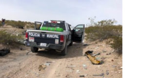 Calcinan cadáver en baldío