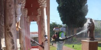 Continúa sanitización en iglesias de Juárez