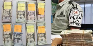 Decomisan a sujeto 34 mil dólares sin declarar en puente fronterizo