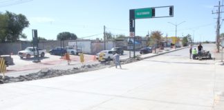 Reconstrucción de cruceros en avenida Los Aztecas está al 50%