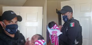 Bebé deja de respirar y policía la vuelve a la vida