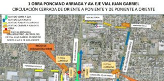 Comienzan obras en eje Juan Gabriel y Ponciano; piden desviar camino