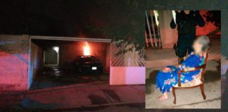 Salvan municipales a mujer de 89 años de incendio