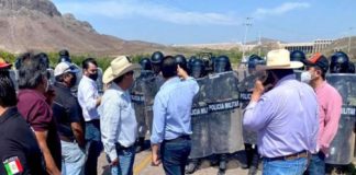 Se arma la gresca entre agricultores y Guardia Nacional