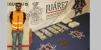 Detienen a sujeto con dos libras de marihuana y cartuchos útiles