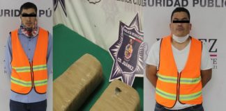 Decomisan droga valuada en 700 mil pesos a 2 hombres
