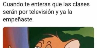 Meme: Clases por TV