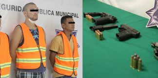 Arrestan a tres “Mexicles” con armas y cartuchos útiles