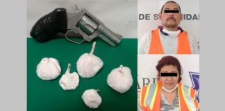 Tras pelea en motel, les encuentran arma y 80 gramos de cristal