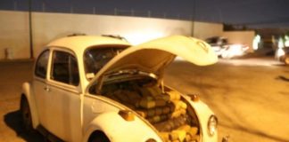 En ‘vochito’ cruzaría 500 libras de marihuana a El Paso