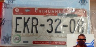 Detienen a chofer de ruta por traer placas sobre puestas