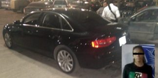 Conducía con engomado falso y placas sobre puestas