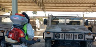 Continúa desinfección de espacios públicos y colonias