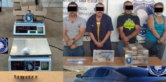 Detienen a 4 criminales con drogas y arma en Puerto Palomas