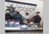 Detienen a 4 con 6 kilos de cristal y armas