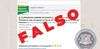 Alertan por página fraudulenta que ofrece apoyo económico por Covid