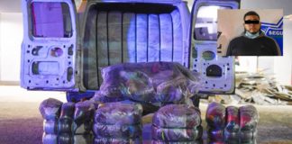 Detienen a sujeto que traía pacas de ropa de contrabando