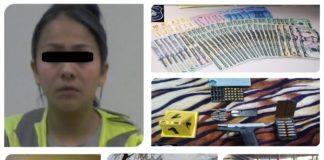 Detienen a mujer tras cateo con drogas, armas cartuchos y dinero