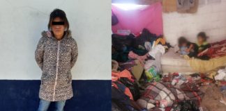Tenía a cinco hijos entre la basura en tapia