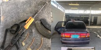 Hallan ‘cuerno de chivo’ en auto abandonado