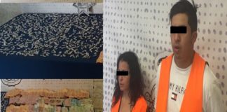 Iban forrados de billetes y droga