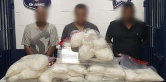 Detienen a tres hombres que cargaban 44 kilos de metanfetaminas