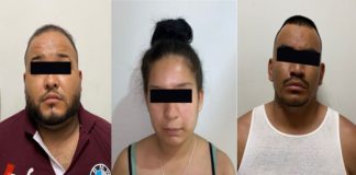 Arrestan a trío que portaba pistola 9mm