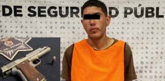 Nervios lo traicionan; portaba pistola 9mm