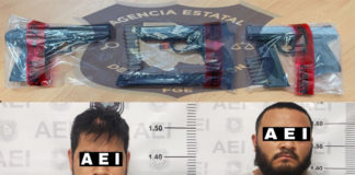 Detienen a dos sujetos con armas de fuego