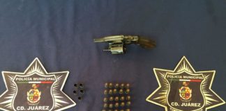 Detienen a sujeto en posesión de una pistola tipo revólver calibre 38