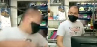 Papá cachetea a sujeto que acosó a su hija en papelería