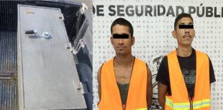 Roban caja fuerte, pero los atrapan