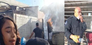 Arriesgan su vida policías para salvar a tres niños de un incendio