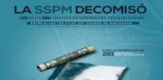 Decomisó SSPM más de 135 kilos de diferentes drogas en enero