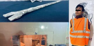 Destroza máquina dispensadora de agua para robar monedas