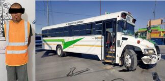 Con balazos detienen a tipo que robó camión de transporte de personal