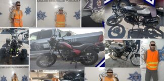 Revisan motociclistas y descubren varias unidades robadas