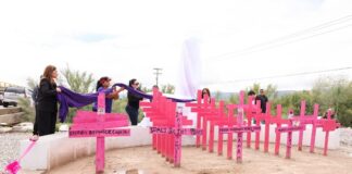 Acompaña presidenta de DIF a madres de víctimas de feminicidio en el arroyo El Navajo