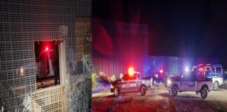 Hicieron boquete en el muro fronterizo para cruzar migrantes