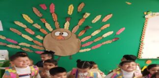 Celebran menores de estancia infantil Día de Acción de Gracias