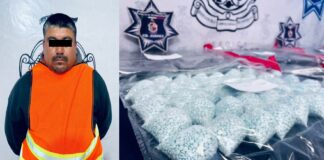 Detienen a hombre en posesión de 40 mil pastillas de fentanilo y 18 kilos de cristal